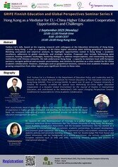 Thumbnail of GRIFE Finnish Education and Global Perspectives Seminar Series X