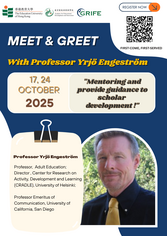Thumbnail of GRIFE Consultation Series with Visiting Professor Yrjö Engeström